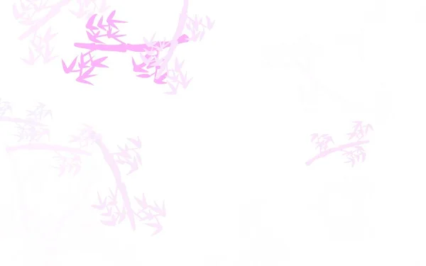 Light Purple Vektor Abstrakten Hintergrund Mit Zweigen Blätter Und Zweige — Stockvektor