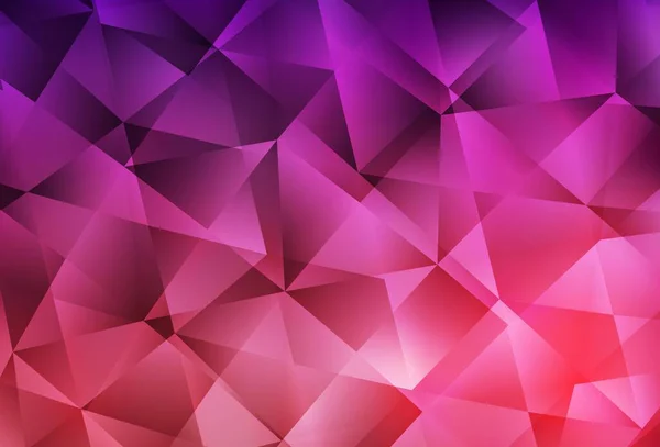 Violet Foncé Motif Polygonal Abstrait Vecteur Rose Illustration Géométrique Style — Image vectorielle