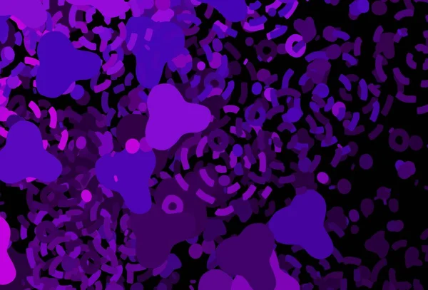 Dark Purple Patrón Vectorial Rosa Con Formas Aleatorias Ilustración Abstracta — Archivo Imágenes Vectoriales