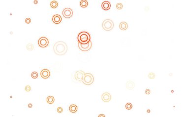 Dairesel açık kırmızı vektör şablonu. Doğa tarzında renkli baloncuklu soyut illüstrasyon. Fütürist reklamlar ve kitapçıklar için şablon.