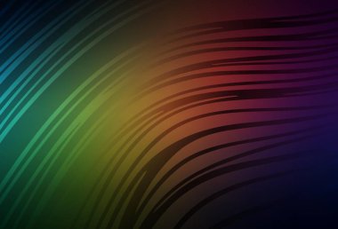 Koyu yeşil, eğri çizgileri olan kırmızı vektör dokusu. Basit eğri biçiminde parlak renkli bir illüstrasyon. Fikirlerin için bir örnek..