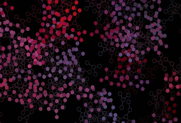 Koyu pembe, kırmızı vektör arka plan ve yapay zeka formları. Soyut şablondaki yapay zeka şekilleriyle parlayan illüstrasyon. Teklif verilerinin tanıtımı için akıllı tasarım.