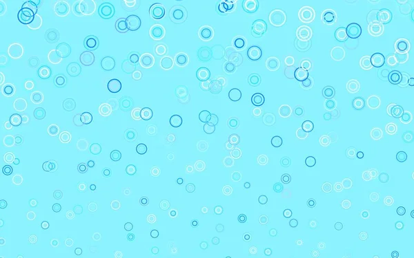 丸付きライトブルーベクトルテンプレート 泡と抽象的なスタイルでぼやけた装飾的なデザイン チラシのパターン — ストックベクタ