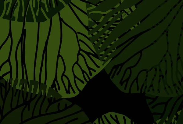 Plantilla Vectorial Verde Oscuro Con Formas Caóticas Formas Caóticas Coloridas — Vector de stock