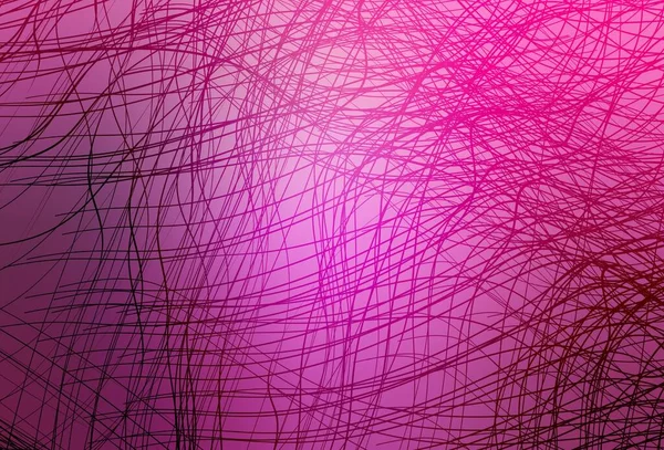ライトピンクのベクトルの背景に心配の線 曲線的なスタイルで新しいカラフルなイラストをブランド 小冊子や小冊子のテクスチャ — ストックベクタ