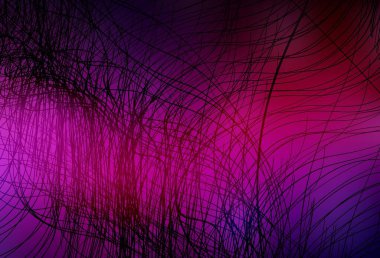 Eğri çizgileri olan koyu pembe vektör arkaplan. Basit eğri biçiminde parlak renkli bir illüstrasyon. Fikirlerin için bir örnek..