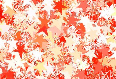 Açık yeşil, güzel yıldızlı kırmızı vektör dokusu. Renkli yıldızlı soyut çizimler. Astroloji web siteleri için desen.