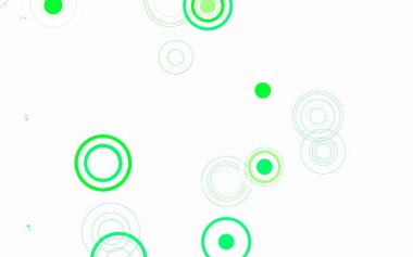 Dairesel açık yeşil vektör şablonu. Doğa tarzında renkli baloncuklu soyut illüstrasyon. Duvar kağıtlarının dokusu için desen.
