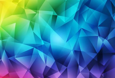 Işık Çokrenkli vektör çokgen arkaplan. Üçgenli renkli soyut çizimler. Web siteniz için çokgen tasarım.