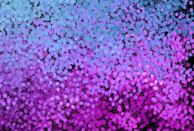 Koyu pembe, daire şekilli mavi vektör düzeni. Soyut arka planda bulanık kabarcıklar ve renkli gradyan. Duvar kağıtlarının dokusu için desen.