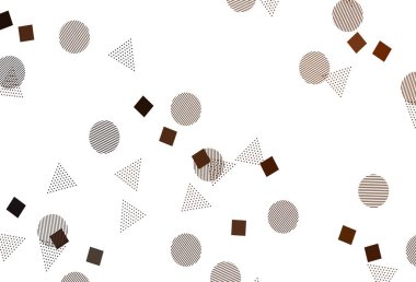 Açık mavi, daireli, çizgili, dikdörtgenli sarı vektör düzeni. Soyut tarzda dekoratif tasarım, çizgiler, noktalar, küplerle. Web siteleri için desen.