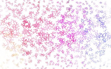 Açık mavi, kırmızı vektör arkaplan ve yapay zeka formları. Yapay zeka bağlantılarıyla basit bir şekilde renkli tasarım. Poster ve teknoloji sembolü.