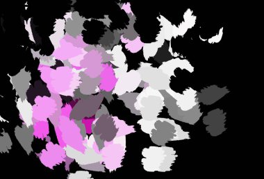 Koyu mor, soyut şekilli pembe vektör arkaplan. Rastgele şekillerle soyut tarzda dekoratif tasarım. İşiniz için en iyi akıllı tasarım.