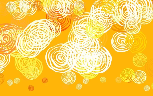 Light Orange Vector Doodle Hintergrund Mit Rosen Illustration Mit Bunten — Stockvektor