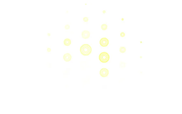 ライトグリーン 泡と黄色のベクトルの背景 雨のぼやけた滴と光る抽象的なイラスト ポスター ウェブサイトのバナーのデザイン — ストックベクタ