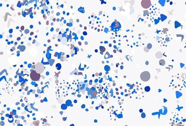 Açık mavi, Memphis şekilli sarı vektör arkaplan. Renkli rastgele şekillerle modern soyut illüstrasyon. İşiniz için en iyi akıllı tasarım.