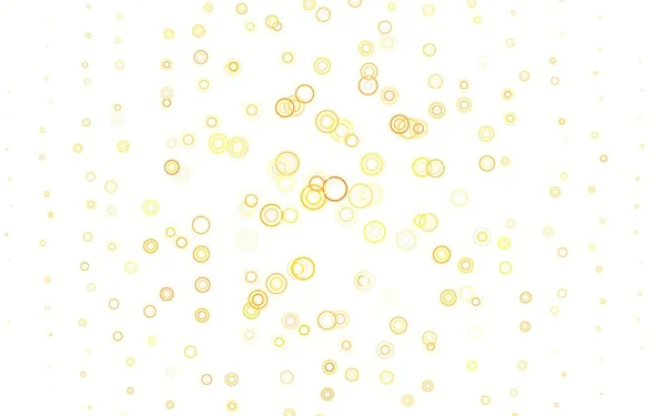 Light Orange Vector Backdrop Dots Blurred Bubbles Abstract Background Colorful — Stock Vector