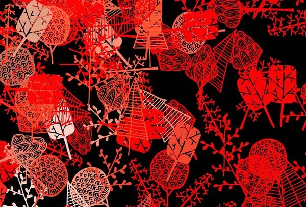 Темно Красный Вектор Фоне Деревьев Веток Абстрактные Красочные Деревья Градиентом — стоковый вектор