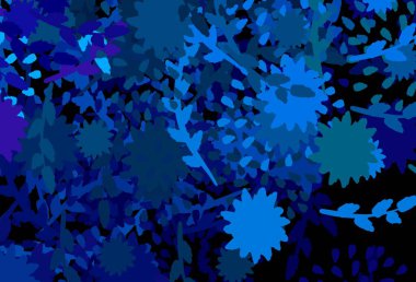 Koyu pembe, kaotik şekilli mavi vektör şablonu. Soyut tarzda rengarenk gradyan şekilleri olan bir resim. Kartvizitiniz için modern tasarım.