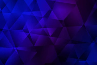 Koyu pembe, mavi vektör soyut çokgen şablon. Soyut ve üçgenli renkli çizimler. Arkaplanlarınız için desenli desen.