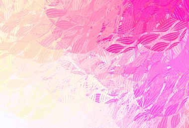 Açık pembe, rastgele şekilli sarı vektör deseni. Soyut gradyan şekilli basit renkli çizimler. Bir cep telefonu için arka plan.