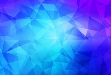 Açık Pembe, Mavi vektör çokgen arkaplan. Gradyanı olan üçgen geometrik örnek. Marka kitabınız için yeni şablon.
