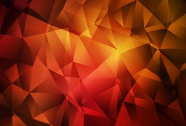 Koyu kırmızı vektör üçgen arka plan. Üçgenli parlak renkli çizimler. İş tasarımınız için yepyeni bir tarz.