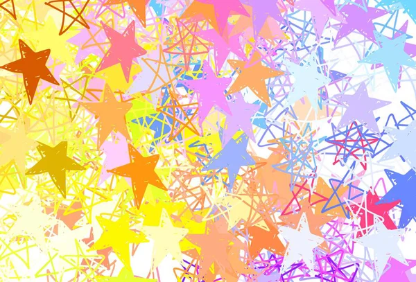 Luz Fondo Vectorial Multicolor Con Estrellas Colores Ilustración Decorativa Brillante — Vector de stock