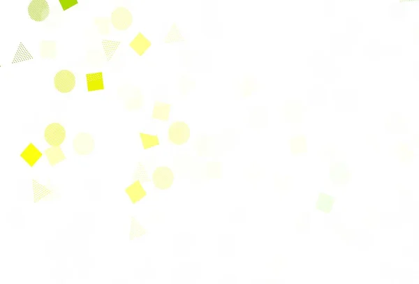Světle Zelená Žluté Vektorové Pozadí Polygonálním Stylem Kruhy Abstraktní Ilustrace — Stockový vektor