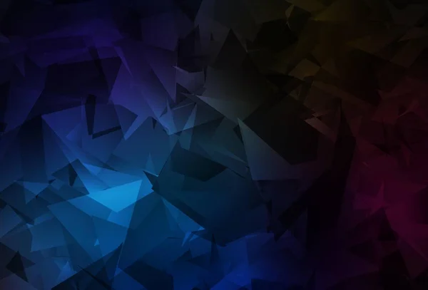 Vecteur Bleu Foncé Brillant Fond Triangulaire Illustration Créative Demi Teinte — Image vectorielle