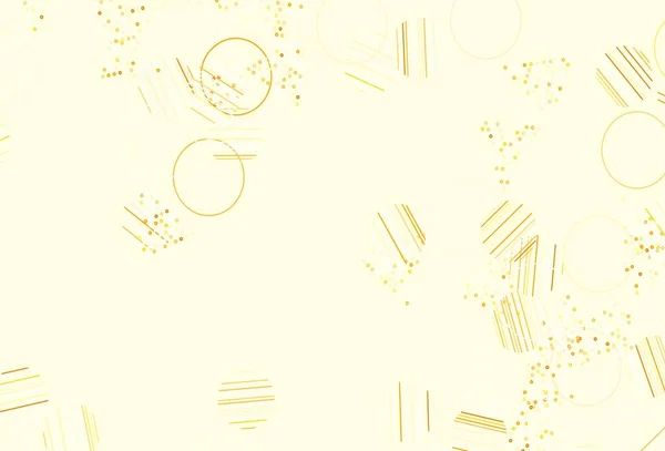 Світло Оранжевий Векторний Шаблон Кристалами Колами Блискуча Абстрактна Ілюстрація Сферами — стоковий вектор