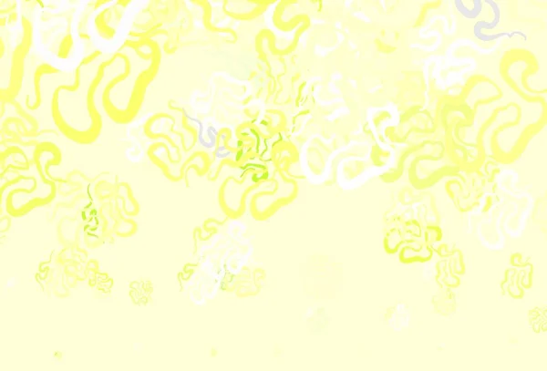 Lichtgroen Geel Vectorpatroon Met Willekeurige Vormen Illustratie Met Kleurrijke Gradiëntvormen — Stockvector