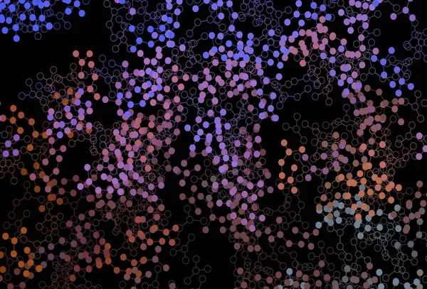 Koyu mavi, yapay zeka ağlı sarı vektör deseni. Parlak renkli bir illüstrasyon ve yapay zekanın gerçek yapısı. Bilim için desen, geleceksel tasarımlar..