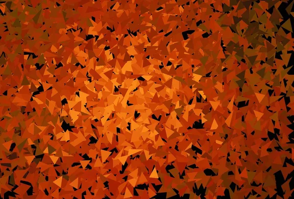 Темно Оранжевый Векторный Фон Многоугольным Стилем Современная Абстрактная Иллюстрация Красочными — стоковый вектор