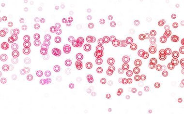 Küreli açık kırmızı vektör deseni. Doğa tarzında renkli baloncuklu soyut illüstrasyon. Duvar kağıtlarının dokusu için desen.