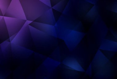 Koyu mor, pembe vektör mozaik şablon. Çokgen biçiminde, gradyan ile renkli çizimler. Pankartın için tamamen yeni bir şablon.