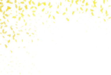 Açık Turuncu vektör yapraklı soyut arkaplan. Parlak renkli çizimler ve karalama tarzında yapraklar. Duvar kağıdı tasarımınız için yeni bir doku.