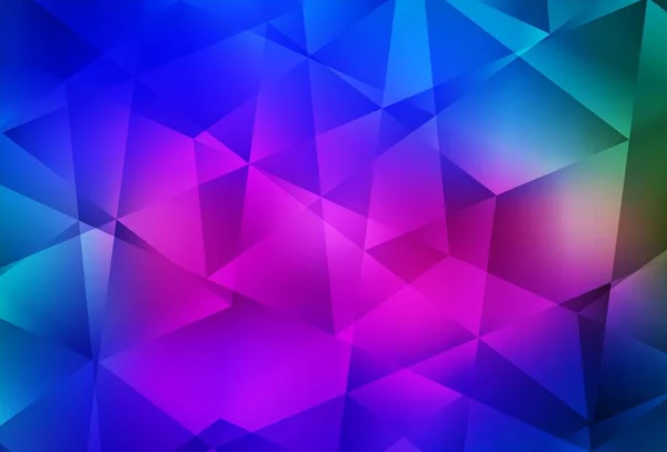 深粉色 蓝色矢量抽象多边形背景 色彩斑斓的三角形抽象图解 一个新的纹理为您的网站 — 图库矢量图片