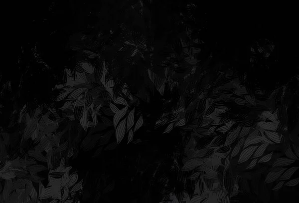 Темно Серый Вектор Листьями Совершенно Новая Цветная Иллюстрация Размытом Стиле — стоковый вектор