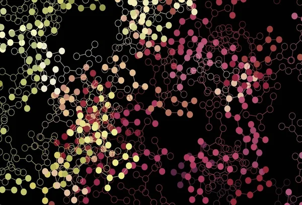 Yapay zeka kavramına sahip koyu renkli vektör dokusu. Soyut şablondaki yapay zeka şekilleriyle parlayan illüstrasyon. Poster ve teknoloji sembolü.