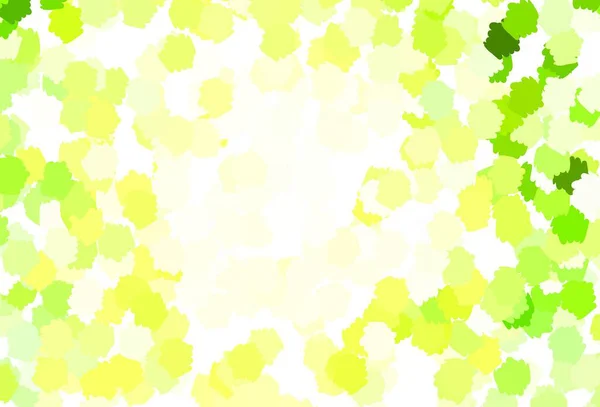 Світло Зелений Жовтий Векторний Фон Міміфічними Формами Декоративний Дизайн Абстрактному — стоковий вектор