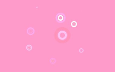 Açık Pembe, diskli sarı vektör dokusu. Doğa tarzında bulanık halkaları olan güzel renkli çizimler. Fütürist reklamlar ve kitapçıklar için şablon.