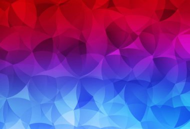 Açık mavi, kırmızı vektör üçgen mozaik doku. Çokgen soyut çizim ve gradyan. İşiniz için yepyeni bir tasarım..