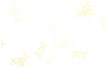 Açık Kırmızı, yapay zeka yapısına sahip sarı vektör şablonu. Yapay zekanın bağlantı ve noktalarıyla soyut illüstrasyon. Zeka ve yenilik reklamları için şablon.