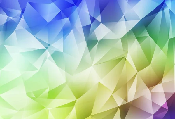 Licht Multicolor Vector Veelhoekige Sjabloon Glitter Abstracte Illustratie Met Een — Stockvector