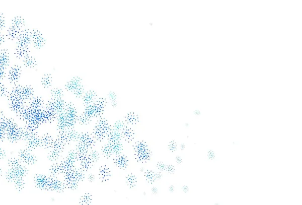 Licht Blauwe Vector Natuurlijk Patroon Met Bladeren Doodle Illustratie Van — Stockvector