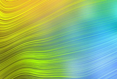 Açık mavi, sarı vektör modern zarif düzen. Gradyan tasarımlı, soyut, ışıltılı çizimler. İşiniz için yeni tasarım.