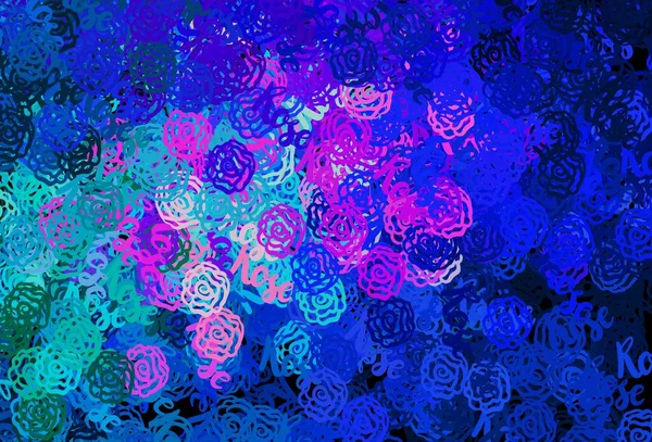 Açık mavi, soyut şekilli kırmızı vektör arkaplan. Rastgele şekillerle soyut tarzda dekoratif tasarım. İşiniz için en iyi akıllı tasarım.