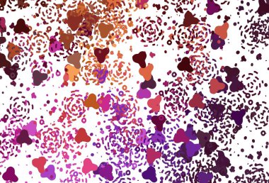 Açık pembe, soyut şekilli sarı vektör arkaplan. Renkli rastgele şekillerle modern soyut illüstrasyon. Duvar kağıtları için zarif tasarım.