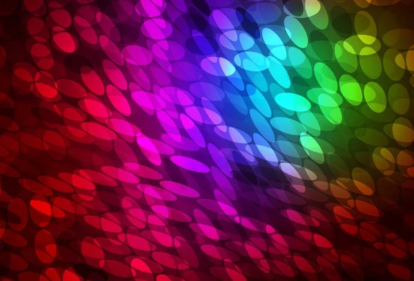 Темний Багатобарвний Векторний Візерунок Сферами Сучасна Абстрактна Ілюстрація Барвистими Краплями — стоковий вектор